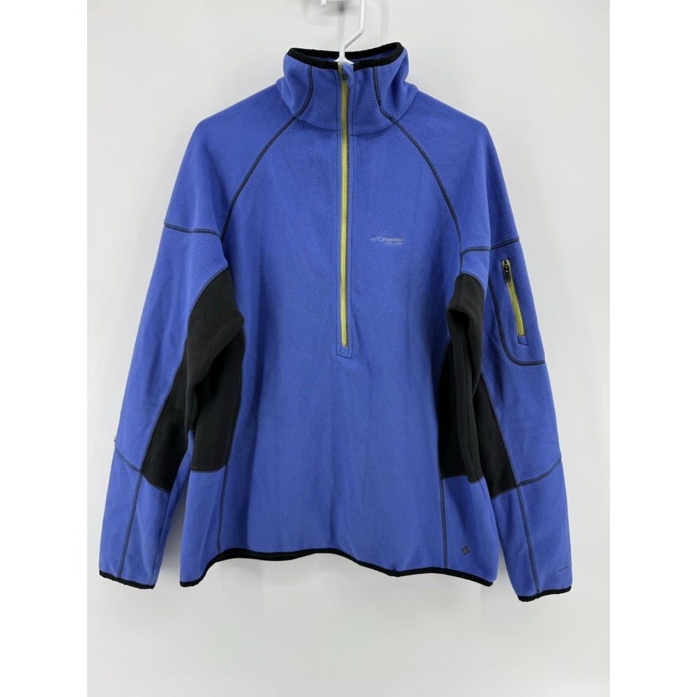 Columbia Titanium Fleece Top Women's Size XL Blue Omni‎ Heat 1/4 Zip Hiking